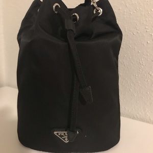 SOLD Authentic Prada bucket pouch in Nero